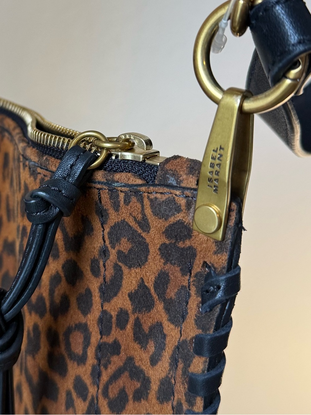Isabel Marant Oskan Soft leather-trimmed leopard-print suede shoulder bag $1,350 - Picture 10 of 10